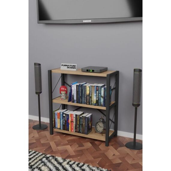 3-დონიანი თარო ფიჭვის ფაქტურით 78*60 (FD1088)