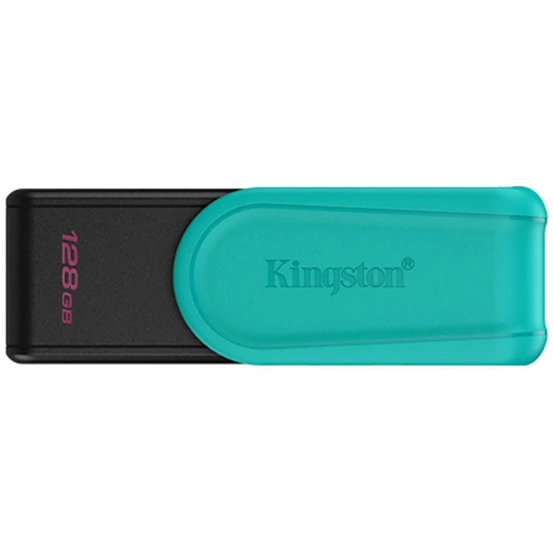 Kingston DataTraveler Exodia S USB Flash Drive - 128GB - USB 3.2 Gen 1 - USB Type A - Black/Turquoise