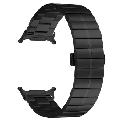 TVC KALEBOL For Samsung Galaxy Watch Ultra 47mm Stylish Stainless Steel Watch Band Wrist Strap - Black