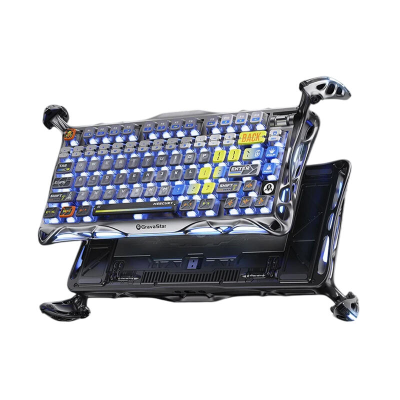 GravaStar Gaming Keyboard Mercury K1 Pro 75% Wireless Mechanical Interstellar Silver