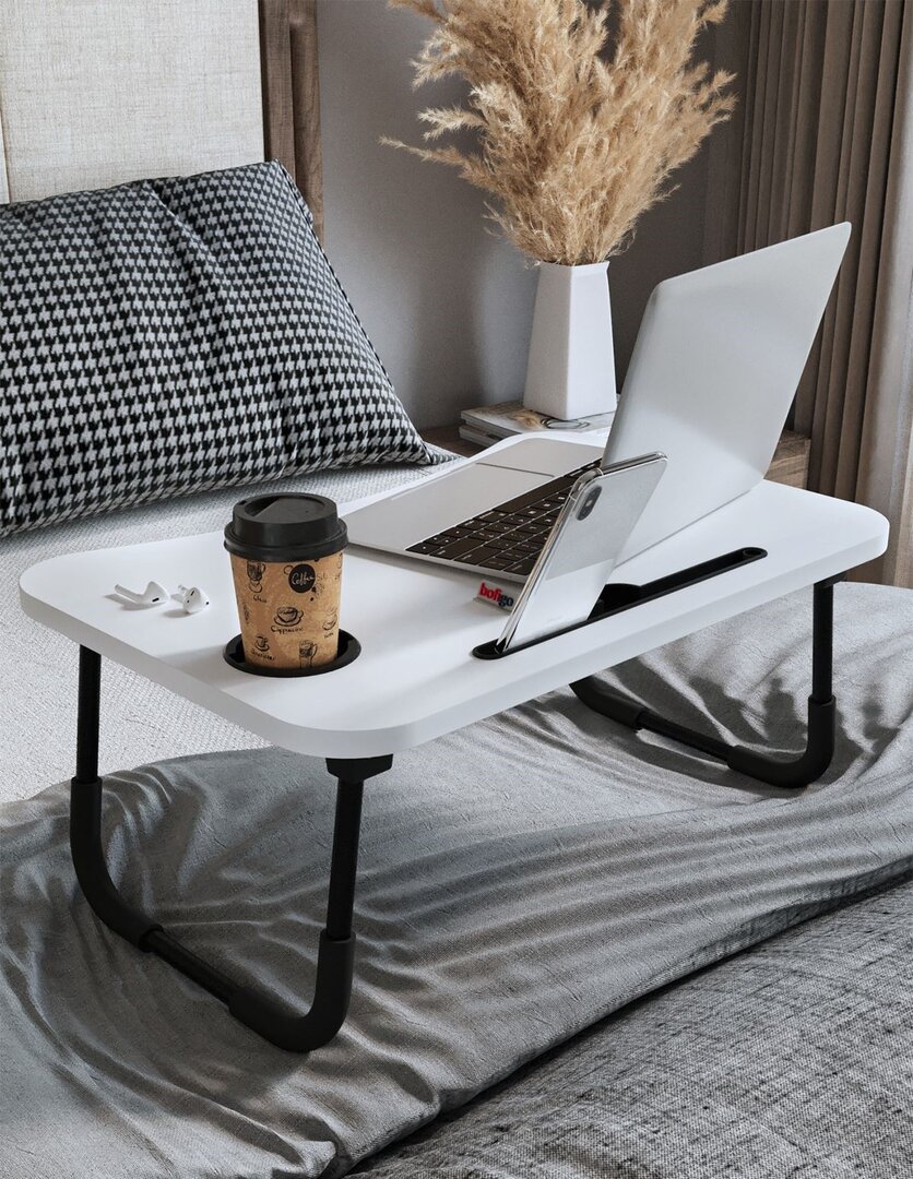 ლეპტოპის მაგიდა თეთრი (BF-637)