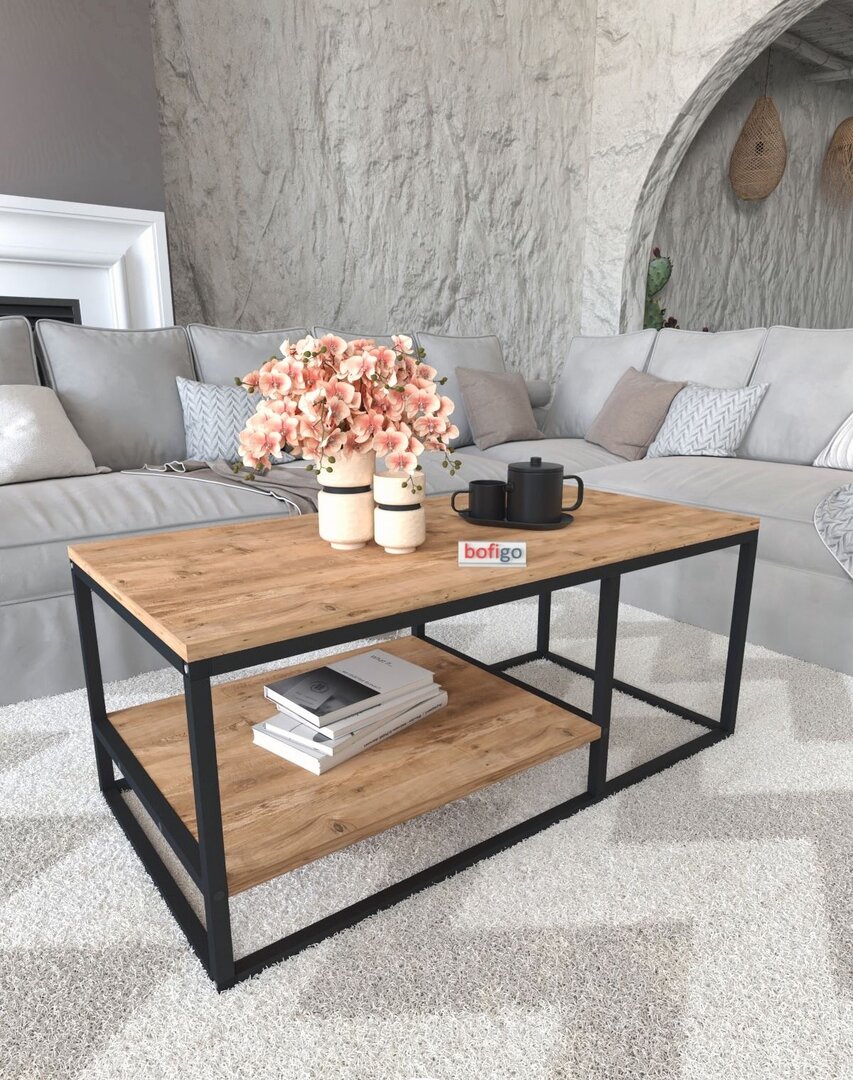 ყავის მაგიდა ფიჭვის ფაქტურით (105*50) (502)