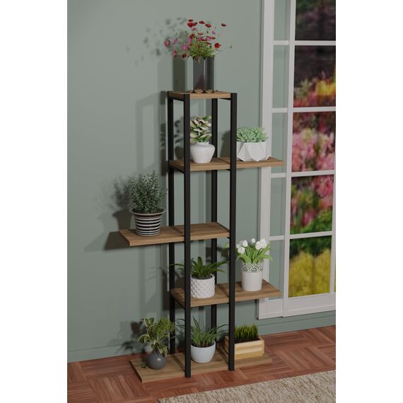 ყვავილების სადგამი თარო ფიჭვის ფაქტურით (FD1124)