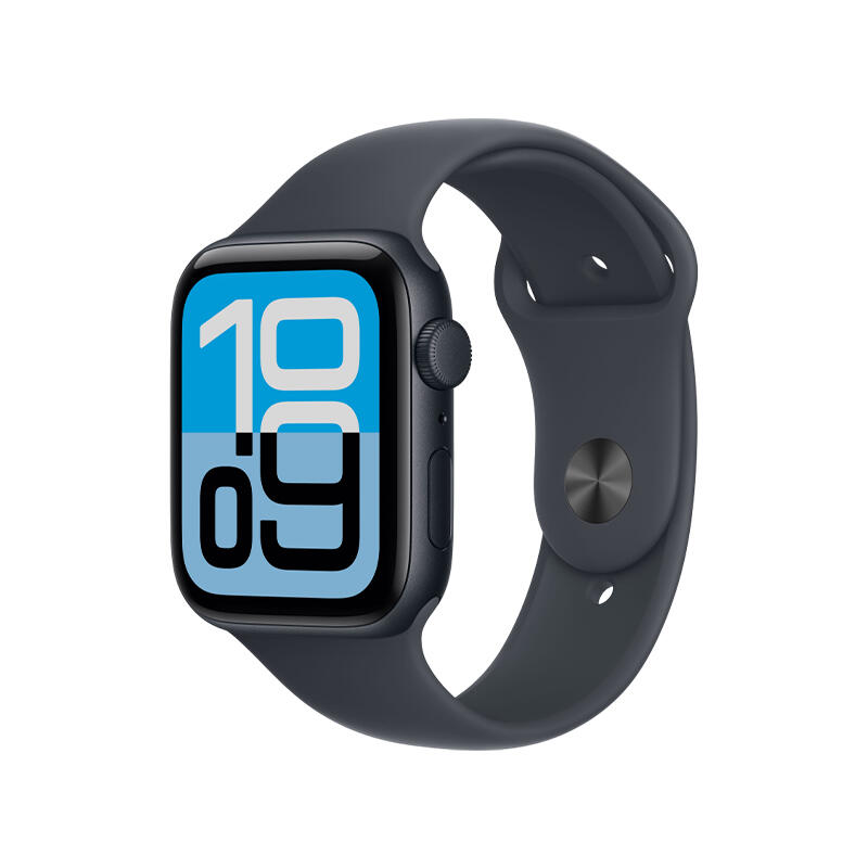 Apple Watch SE 3 GPS 44mm Midnight Aluminium Case With Midnight Sport Band MEHQ4 M/L