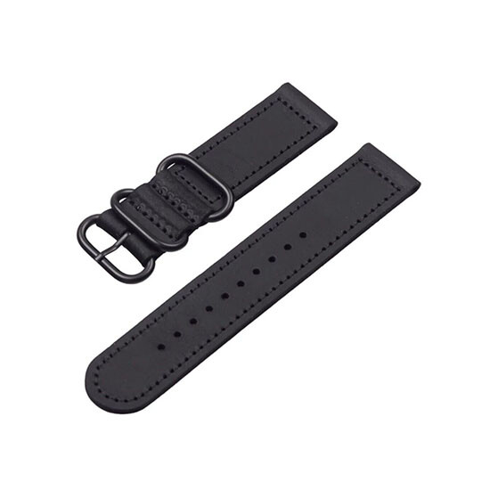 Green Genuine Leather Watch Strap Apple Watch 42/44/45mm Black