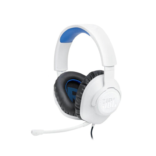 JBL Quantum 100P Gaming Headphones White/Blue