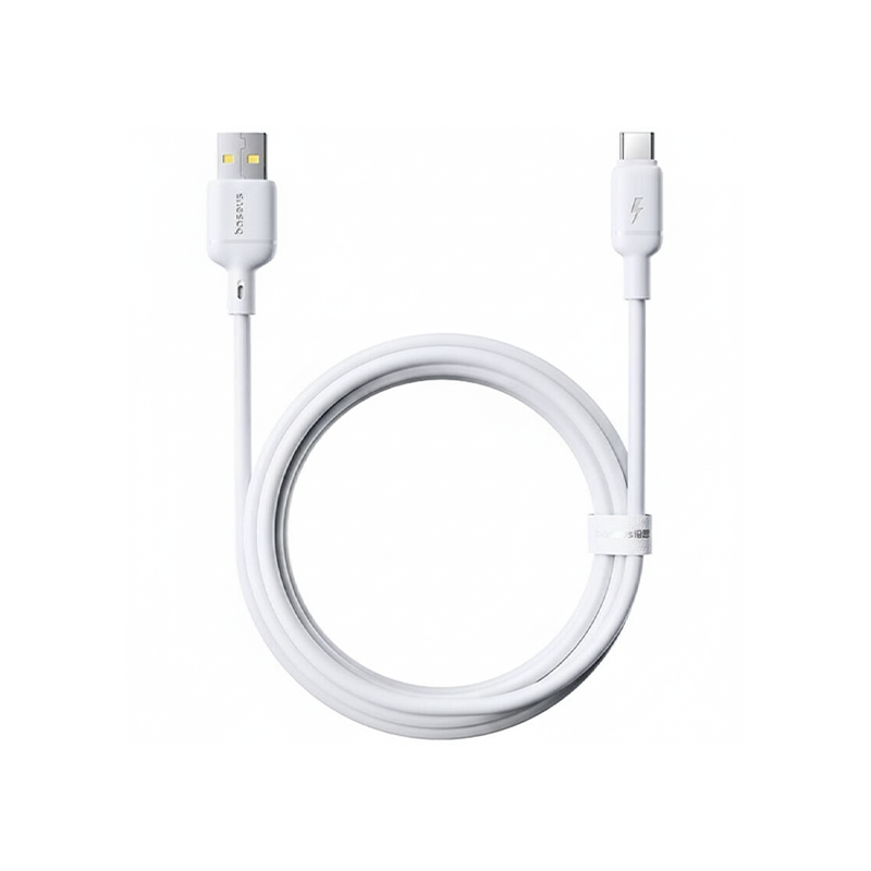 Baseus Silky Fast Charging Data Cable USB-A to USB-C 3A 1m P10377703213-02 White