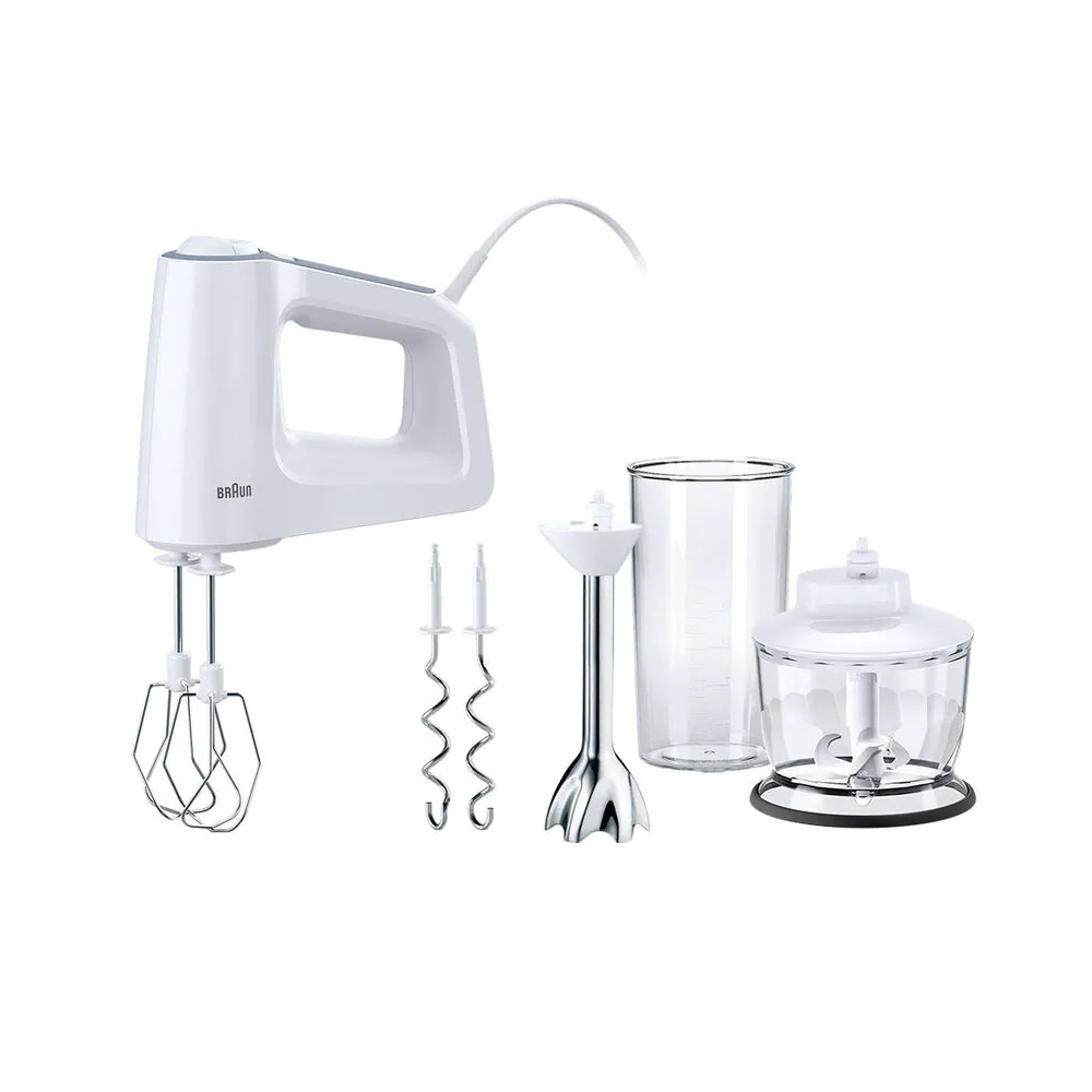 მიქსერი Braun HM3137WH 500W, 0.6L, White/Grey