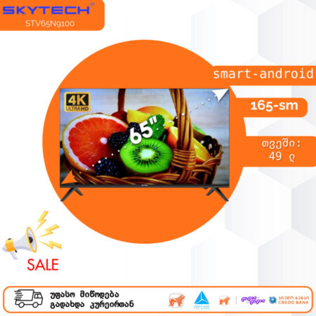 4K Smart Android ტელევიზორი SkyTech STV65N9100 65 inch (165 სმ)