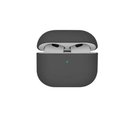 Uniq Lino Hybrid Liquid Silicon Airpods 4 Gen Case Grey