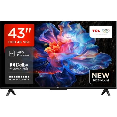 TV/ LED/ TCL/ TV 43"(109cm)/ 43V6C 4K  Google TV  HDR10 WiFi5 BT5.2 Dolby Audio 10W 200X200