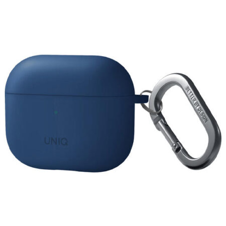 Uniq Nexo Active Hybrid Silicone Airpods 3Rd Gen Case With Sports Ear Hooks Blue